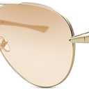 Retro Gold Aviator Sunglasses for Women Men Trendy Oversized Fashion Metal Frame Oval Designer Inspired Dupe Shades