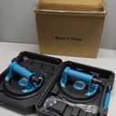 SEESII Suction Cups for Glass Lifting: 8" Tile Suction Cup Lifter with Handle and Pump, 200KG Load Capacity Heavy Duty Vacuum Lifter for Lifting Large Tile, Granite, Metal, Windows (2-Pack) (Blue)