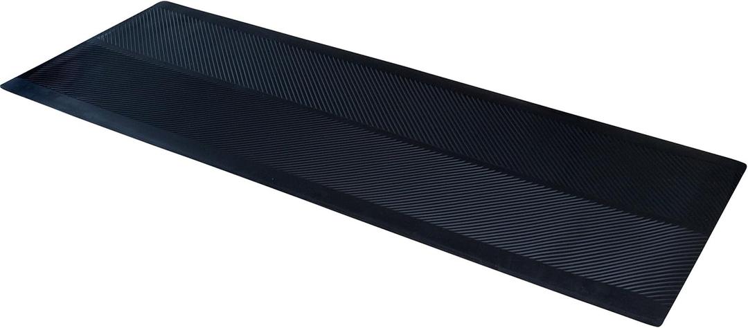 Indoor/Outdoor Rubber Runner Mat, Door Mat For Floor Protection, 27" X 10', Black (9A-110-27C-10)