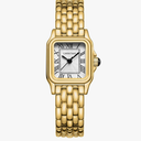 Gold Watches for Women with Small Vintage Bracelet, Rectangular Case Roman Dial