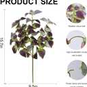 florisso Artificial Greenery Plants Outdoor, 5 Pcs Faux Coleus Plants UV Resistant Silk Plants with Stems, Fake Plants for Outside Garden Patio Hanging Planter Pathway Front Porch Decoration(Brown)