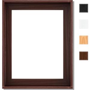 Canvas Floating Frame, Picture Wall Art Painting Frame for Finished Canvas Painting 1-1/4 Deep Picture Art Wall Decor. (Dark Brown, 16x20)