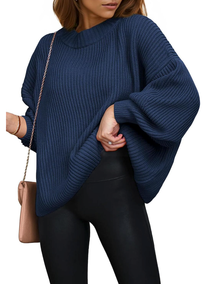 PRETTYGARDEN Womens Sweaters Fall 2025 Oversized Chunky Knitted Pullover Sweater Casual Long Sleeve Crewneck Cute Sweaters M
