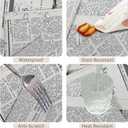 70x140inches Vintage Newspaper Tablecloth Black White Newspaper Printed Rectangular Table Cover Washable Wrinkle Free Polyester Fabric Table Cloth for Dining Room Kitchen Cafe Patio Home Decor