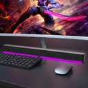 GEOYEAO 2.2 CH Detachable Sound Bar with Built-in Dual Subwoofer, 180W RGB Bluetooth Soundbar for TV, Support HDMI ARC/Optical/AUX, Surround Speaker System for Gaming/Home Theater/PC