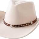 Jastore Toddler Baby Cowboy Hat Infant Baby Boys Girl Cowgirl Hats Kids Western Cowboy Hat (18-4T, Beige)