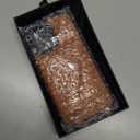 LUCKYCOIN for iPhone 16 Pro Max Crossbody Wallet Case  Genuine Leather Phone Purse with Adjustable Strap and Card Holder,Lanyard Phone Purse Case for Women,Pebble Grain Brown