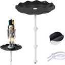 Christmas Tree Topper Holder Stand Planar Holiday Universal Christmas Tree Topper Stabilizer Plastic Support Rod Adjustable Stabilize Seasonal Treetop Ornaments Tree Topper Supporter, Black