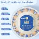 18 Egg Incubators for Hatching Eggs, Incubation Day Display, 2 Egg Trays, Automatic Egg Turning, Built-in Egg Candler, Auto Refill, Adjustable Air Vent, for Chicken, Quail, Duck, Turkey & Goose Eggs