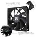 Thermalright TL-C12C X5 CPU Fan,Black Cooling, Fan in The unlit VersionEstablish Ties or Contact PC Fan with 1550RPM Speed, 120mm Computer Case Cooler,PWM Control for Case and Liquid Cooler