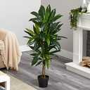 Nearly Natural 48in Dracaena Silk Plant (Real Touch) Green