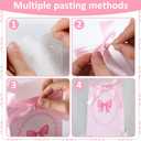 ojustbeok 24Pcs Pink Bow Favor Bags with Stickers Pink Bowknot Paper Gift Bags Bow Party Favor Candy Goody Bag for Girls Women Birthday Engagement Baby Bridal Shower Bachelorette Party Supplies