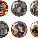 6Pcs 1.4 Happy 250th Birthday America Refrigerator Magnets, 1776 2026 Anniversary Crystal Glass Magnetic Refrigerator Stickers, Patriots Day Independence Day Home Office Classroom Decorative Stickers