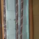 uyoyous Metal Awning Window Awnings Exterior 52" W x 31" H Triangle Metal Frame, Door Entrance Awnings for Outside, Entry Doors, Windows, Balconies, Black (Tile Shaped)