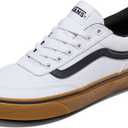 Vans Men's Brooklyn Ls Shoe | Low-top Sneakers for Everyday Wear, Walking, Work & Fashion (10, Canvas Gum White/Black)