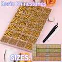 30000Pcs Resin Rhinestones for Bedazzling with Tweezers, Mine Gold Rhinestones for Crafting with B7000 Jewelry Glue for DIY Crafts Clothing Tumblers Shoes Fabric Nail Art