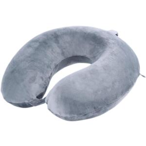 Travel Pillow,100% Pure Memory Foam U Shaped Neck Pillow,Super Lightweight Portable Headrest Great for Airplane, Car,Home,Office,Sleeping Rest (Grey), 30X30X9cm