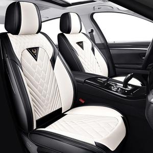 Fit for Jeep Wrangler Seat Covers 2000-2026, Nappa Leather, 360° Full Protection, Thick Padding & Memory Foam, Waterproof & Stain-Resistant Car Seat Cover (Standard 2 Seats,Cream White)
