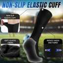 XZQTIVE 3 Pairs Soccer Baseball Softball Socks for Kids Youth Adults – Over the Calf Athletic Sports Football Socks, Size: Small (Black)