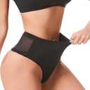 Tummy Control Thong Shapewear Underwear for Women Low Rise Seamless Body Shaper Girdle Compression Panties