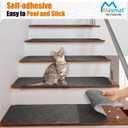 9"X36" Stair Treads Carpet Non-Slip for Wooden Steps Indoor, Machine Washable and Reusable with Tape Free Self-Adhesive Back for Pets, Set of 15, Grey