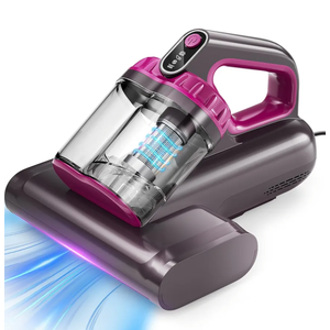 Mattress Vacuum Cleaner, 17Kpa 650W Bed Vacuum Cleaner, 273nm UV-C Light & Ultrasonic 145°F Heating, 80000 RPM/Min Brushroll Rotation, Wide Suction Port for Pillows Cribs Sofa, Black Corded