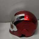 Wearable Hero-Style Helmet with Glowing Eyes – Cosplay Mask for Kids and Teens,Great for Halloween,Birthday Gifts (Red, M)