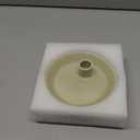 DN DECONATION Ceramic Candle Holder, Boho Candlestick Holder with Round Plate for Taper Candles, Unique Farmhouse Porcelain Candle Stick Holder for Meditation/Yoga Room Home Wedding Decor(Gray) (Griege)