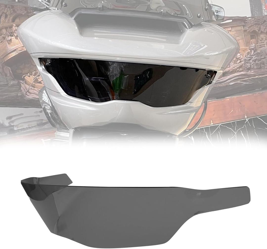 Motorcycle Headlight Guard Waterproof Front Headlamp Protection Cover for CVO Road Glide FLTRXSE 2023-2024 Road Glide/ST 2024 Accessories Decoration Shield (Smoky Gray)
