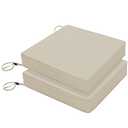 Favoyard Patio Chair Cushions 19 x 19 x 3 Inch Waterproof Outdoor Seat Cushions for Patio Furniture 3-Year Color Fastness Garden Sofa Couch Chair Pads with Handle & Adjustable Strap 1, Beige