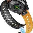 Strong Magnetic Silicone Watch Bands for Garmin Fenix 9/9 Pro/8/8 Pro 51mm/7X/6X/5X, 26mm Quickfit Bands Strap Compatible with Garmin Fenix 7X Pro/6X Pro/5X Plus/3/3HR Smartwatches