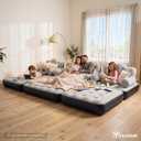 YITAHOME 3-Pc Air Sofa Bed Set with Pump, Queen and 2 Twin, Gray