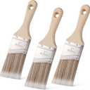 Mister Rui 2" Paint Brushes, 3 Pack, Angle Paint Brush Set for Latex and Oil Paints & Stains, Home Improvement - Interior & Exterior Use, 2 Inch Cut-in Trim Brush