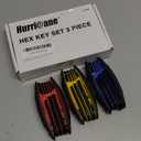 HURRICANE 25 Piece Folding Allen Wrench Set, SAE, Metric, Torx Set, Chrome Vanadium Steel, 3 Pack Portable Allen Key Set for Basic Home Repair and General Applications