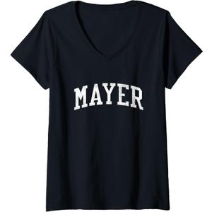 Mayer MN Vintage Athletic Sports JS02 V-Neck T-Shirt