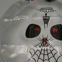 Yaahoony 4pcs White Skull Foil Balloons for Halloween Party Decorations, Halloween Birthday Decorations, Nightmare before Christmas Decor, skeleton party decorations for Teens and Adults