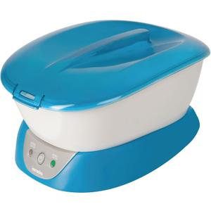 Homedics Paraffin Wax Machine for Hands - Hypoallergenic Hot Wax Hand Therapy Machine to Soothe and Moisturize Hands - Includes 3 Pounds of Wax and 20 Hand Liners (1 Count (Pack of 1), Blue)
