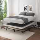 OSASET Low Profile Box Spring King - 3 Inch Box Spring King Heavy Duty Bed Foundation Metal Bed Base Easy Assembly
