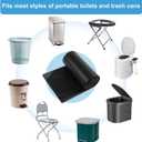 80 Portable Camping Toilet Bags, Biodegradable Porta Potty Bucket Toilet Bags, 8 Gallon Compostable Thickened Trash Garbage Bags
