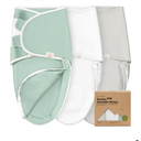 Baby Swaddle Sleep Sacks with Zipper - 3-Pack Swaddles for Newborns 0-3 Months, Infant, Baby Girls, Boys, Soft & Durable Newborn Sleep Sack, Easy Diaper Change Swaddling Blanket (Sage)