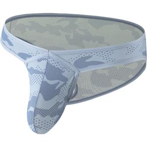 FEOYA Men's Bikini Briefs Lightweight Breathable Micro Mesh Underpants Sexy Low Rise Bulge Pouch Underwear, XL