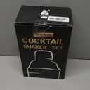 Cocktail Shaker Set, 18/8 Food-Grade Stainless Steel Mixology Bartender Kit 10-Piece Bar Tools with Stylish Bamboo Stand - Rust-Proof & Dishwasher Safe - Professional Martini Shaker Gift for Men, Dad