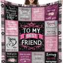 Best Friend Blanket 60"x 50", Friends Gifts for Women, Best Friend Birthday Gift for Women, Bestie Gift' for Woman, Friends Gifts for Mother's Day, Bestie Blanket