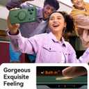 CANSHN 360 Spin Magnetic Stand for iPhone 17 Pro Case with Camera Control [Full Camera Protection] [Compatible with Magsafe] Translucent Matte Shockproof Protective Phone Cover 6.3" - Deep Green