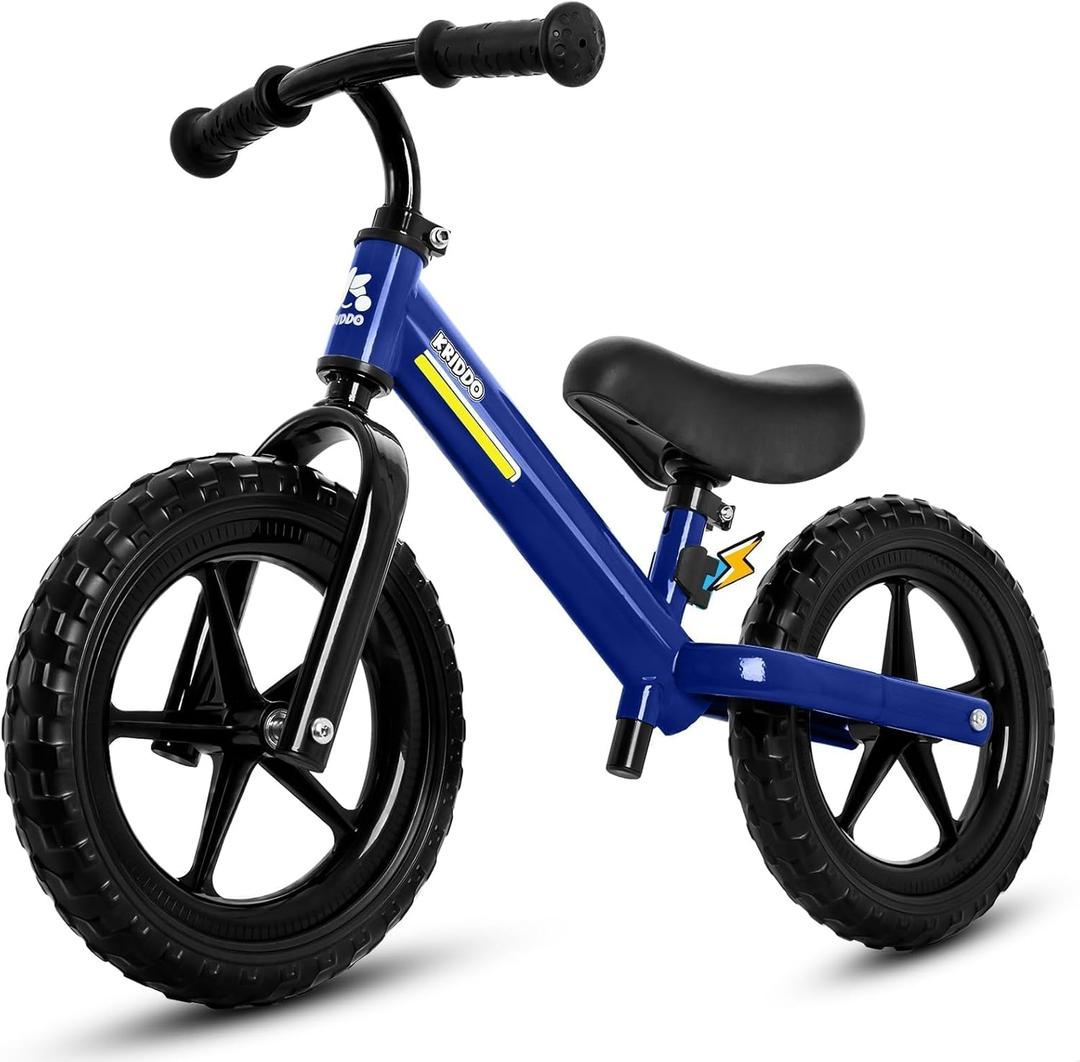 KRIDDO Toddler Balance Bike 2 Year Old, Kids Balance Bike for 2-5 Years Old, Dual Bearing for Smoother Riding, Adorable Plate, Adjustable Seat and Handlebar, Toddler Bike Gifts Age 2-3