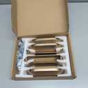 Goo-Ki 6 Pack 5 Inch Champagne Bronze Half-Moon Cabinet Cup Handles - Elegant Luxurious Bin Pulls for Kitchen Drawer (5" Center to Center)