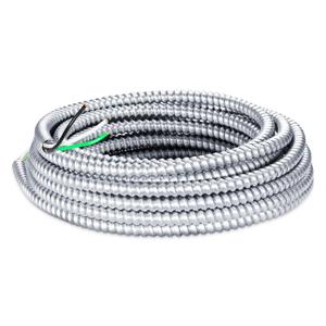 MC Cable, 20FT, 6/2 Type, MC Solid Metal Clad Cable with Aluminum Armor, Stranded Solid Copper Conductors,MC Cables for Indoor,Outdoor, Commercial, Industrial, Institutional