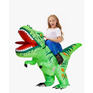 MT MENGTONG Inflatable Dinosaur Costume Kids Riding T Rex Blow up Halloween Costume Funny Party for Boys/Girls XS