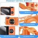 2 x Silicone Case for Powershot G7X Mark II Digital Camera with with Removable Lens Cover and Screen Protector and a Lanyard for Powershot G7X Mark II Accessories -(Orange)