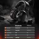 Qozybuds Gel Cushions Ear Muffs, Bluetooth 6.0 Hearing Protection Headphones with 1200mAh Battery, 120H Working Time, 30dB SNR, Larger Buttons for Easy Operation, Superior Stereo Sound